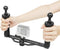 Shoot Aluminium Alloy Handheld Stabilizer Tray Handle Grip for Hero Cameras and LED Video Lights