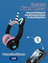 Unicorn Bluetooth Headphones for Girls, Foldable Light Up Kids Wireless Headphones for Toddlers, Birthday Gifts (Black)