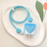 5 in 1 DIY 18W 20W Heart Shape Protector Data Cable USB Charger Line for iPhone 11-15 Pro Max (Love Blue)