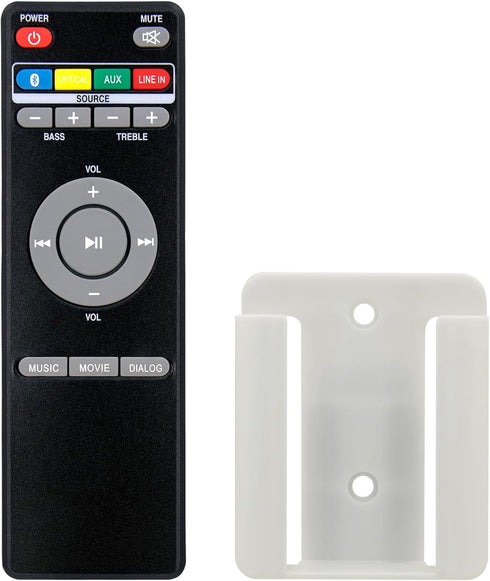 Replacement Remote Control for ilive ITB295 ITB195 ITB195B ITB296B ITBSW397B ITB474B ITB295B ITB196B HD Bluetooth Soundbar Sound Bar (with Mounting Bracket)