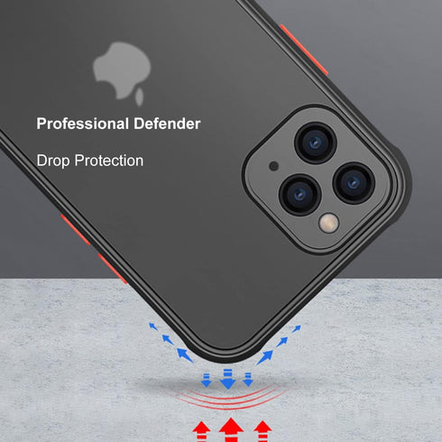 ZEZHOU iPhone 11 Pro Max Phone Case - Shockproof Military Grade Drop Protection, Protective Hard Back Slim Translucent