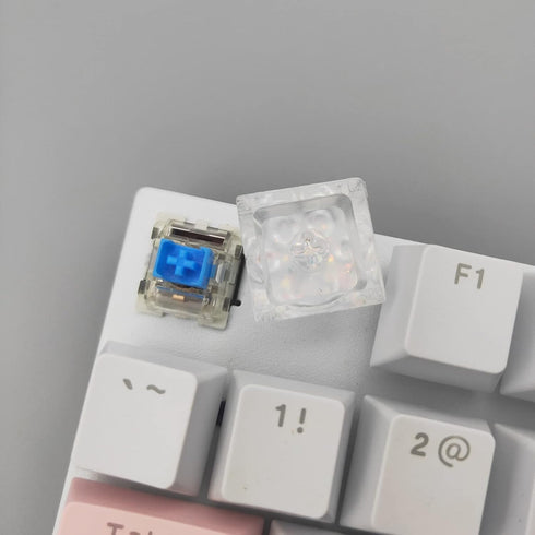 Cat Claw Keycap, Cute Transparent Resin ESC Keycap Replacement for Cherry MX Mechanical Keyboard DIY Decoration