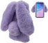 Rabbit Case for Samsung Galaxy S23 FE 5G, Cute 3D Bunny Ears Soft Furry TPU Bumper Protective Cover - Purple