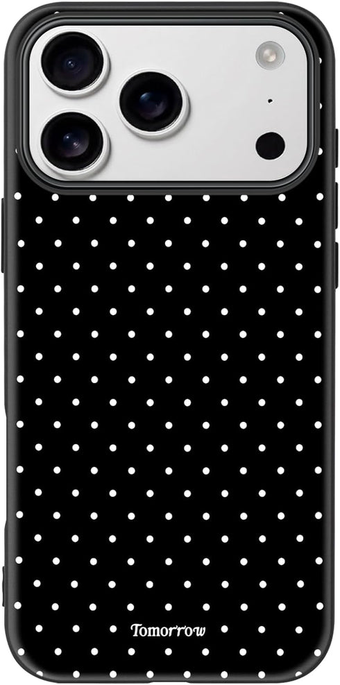 Mouzor Cute Polka Dot Phone Case for iPhone 17 Pro Max, Girly Aesthetic