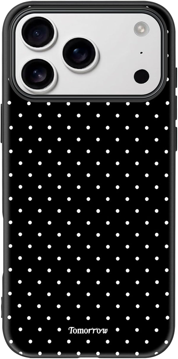 Mouzor Cute Polka Dot Phone Case for iPhone 17 Pro Max, Girly Aesthetic