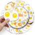 LYLSDSB 50 Pcs Fried Egg Stickers Waterproof Funny Cartoon Food Sticker for Skateboard Scrapbook Laptop Water Bottle