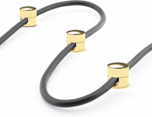 Gold Cable Anchors for Desk Organization | Premium Aluminum Cord Organizers | Charger & Cable Management Clips (3 Pack)