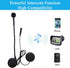 Motorcycle Helmet Wireless Bluetooth Headset - Slim 0.27 inches Headphones with Microphone Sound System for Helmets