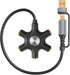 GINTOOYUN USB A/C Male to 5-Port 3.5mm Female Headphone Audio Splitter, 1 Male and 5 Female Jack Separator