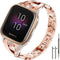 Compatible Garmin Venu Sq Band - Women Metal Replacement Chain Bling Bracelet Strap for Venu/Venu Sq/Vivoactive