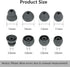 Silicone Replacement Earbud Tips Compatible with Powerbeats Pro, 4 Pairs Dark Gray Rubber Tips for Headphones