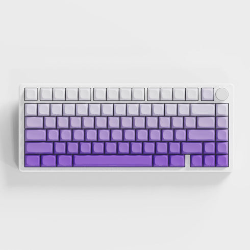 Side Printed Keycap Set, Gradient 136 Key Double Shot Shine Through Custom Keycaps for OEM Cherry MX Mechanical