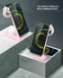 Wireless Charging Station - 3 in 1 Fast Desk Charger for iPhone 15/14/13/12/11 Pro Max/X/Xs Max, AirPods, iWatch (pink)