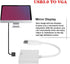 BONKZEBU 3.0 1080P USB to VGA Converter Cable HD Video Adapter External Video Card for PC Laptop Desktop Monitor