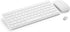 Mason West Slim Wireless Keyboard and Mouse Combo - White - for Desktop/Laptop/Windows/Mac, USB Nano Receiver