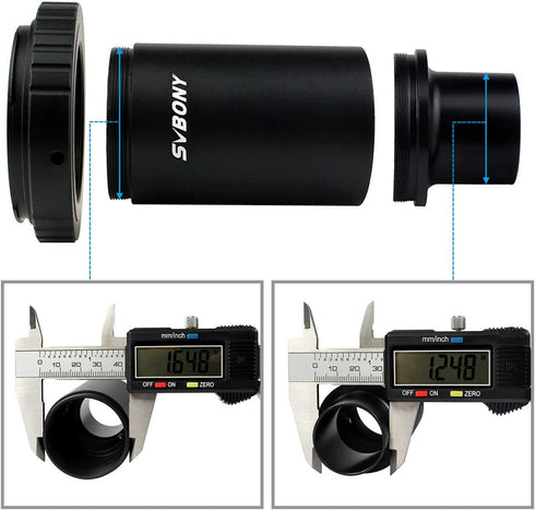 SVBONY T2 T Ring Adapter, Metal 1.25 inch Telescope Accessory, Compatible with Canon EOS Cameras, Photography Dedicated