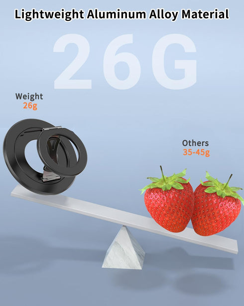 WANTUSSLIN 12/13/14/15/16/17 Magnetic Phone Ring Holder for MagSafe, Dual-Sided Adjustable Gym Finger Ring Grip