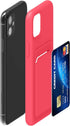 kwmobile Case for Apple iPhone 11 - TPU Phone Cover with Credit Card Holder - Neon Pink