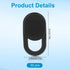Goktvai 50pcs Laptop Camera Covers, Black Ultra-Thin Front Webcam Privacy Phone Camera Cover Slide Webcam Protects Your