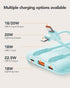 Mini Portable Charger 10000mAh with Built-in Cables, 22.5W Fast Charging Power Bank for iPhone, Samsung, Android
