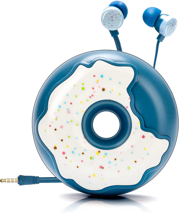 Cute Donut Earbuds for Kids, Wired Earbud & in-Ear Headphones with Microphone and Lovely Storage Case