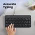 Perixx PERIBOARD-409U Wired USB Mini Keyboard, Black, US English Layout