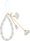 Phone Charm String - Cute Keychains Beaded Phone Strap Cell Phone Charms with Kawaii Creative Crystal Flower Pendant