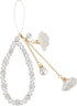 Phone Charm String - Cute Keychains Beaded Phone Strap Cell Phone Charms with Kawaii Creative Crystal Flower Pendant