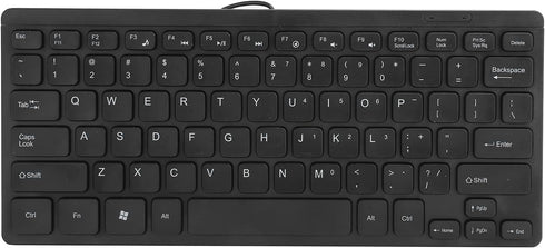 eboxer-1 USB Wired Mini Slim Keyboard, Small Compact Waterproof Business Keyboard for Laptop and Desktop, Plug and Play
