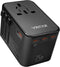 VINTAR 75W GaN Universal Travel Adapter with 3 USB C PD and 2 USB A QC, All in One Travel Essentials for Worldwide Use