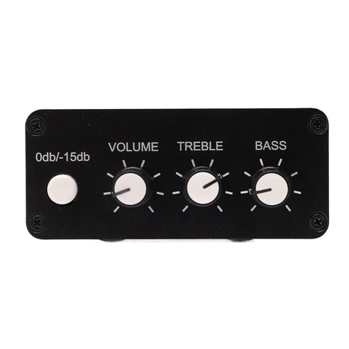 Garosa Mini Electronic Audio Stereo Preamplifier, DC 12V Small Stereo Audio Amplifier with Treble Bass Volume Control