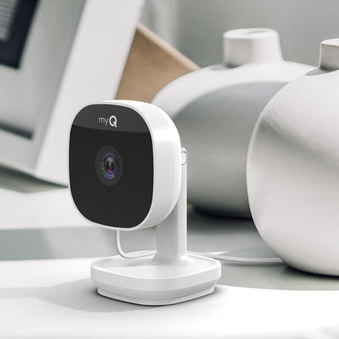 myQ Smart Indoor Security Camera – 1080p HD Video, Night Vision, Motion Detection, Two-Way Audio, Smartphone Control