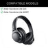 Replacement Ear Pads for Anker Soundcore Life Q20/Q20BT/Q20+ Headphones, Soft Memory Foam and Protein Leather (Black)