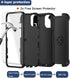 RubCase 13 2 13 for iPhone Case with Belt Clip Holster, x Screen Protector, Heavy Duty Military Grade Full Body