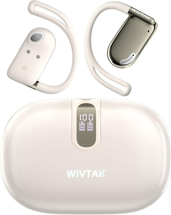 Wireless Earbuds, Open-Ear Sports Bluetooth Headphones, Acoustic Chamber Audio, ANC Call Noise