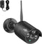 Hiseeu 5MP Black Camera Add on, Waterproof Outdoor Indoor 3.6mm Lens IP Day & Night Vision with DC 12V Power Adapter