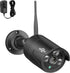 Hiseeu 5MP Black Camera Add on, Waterproof Outdoor Indoor 3.6mm Lens IP Day & Night Vision with DC 12V Power Adapter