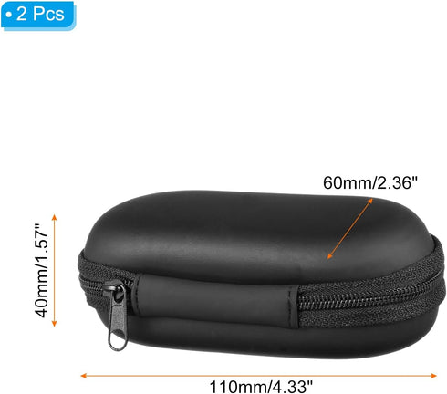 PATIKIL 4.33x2.36 Electronic Organizer Case, 2Pcs EVA Hard Waterproof Travel Case for Digital Multimeter, Black