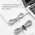 Donruby 30Pcs (6 Silicone Cable Ties - Reusable & Washable with Adjustable Locking Buckles, High Elasticity Cable