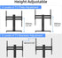 suptek Universal Swivel Table Top TV Stand for 26-55 inch LED OLED Flat Curved Screens, Height Adjustable with Glass