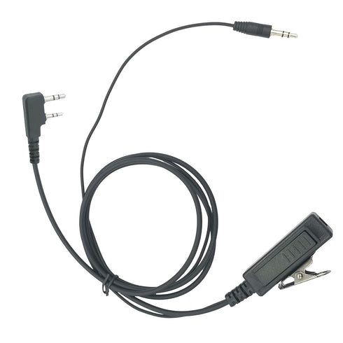 K1 Connector to 3.5 mm Jack Ptt Adapter Audio Cable and Mic Rugged Radio Headset Adaptor for Baofeng Kenwood uv5r uv-5r uv 5r Radio Aux Connect GA Headphone to 2Pin K Type Port Walkie Talkie