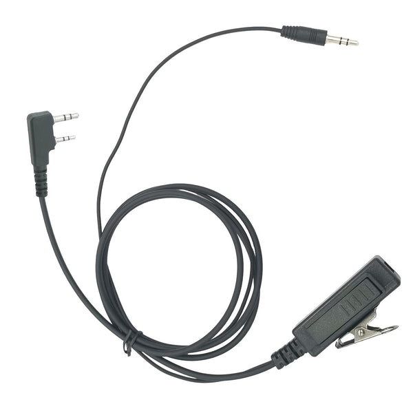 K1 Connector to 3.5 mm Jack Ptt Adapter Audio Cable and Mic Rugged Radio Headset Adaptor for Baofeng Kenwood uv5r uv-5r uv 5r Radio Aux Connect GA Headphone to 2Pin K Type Port Walkie Talkie