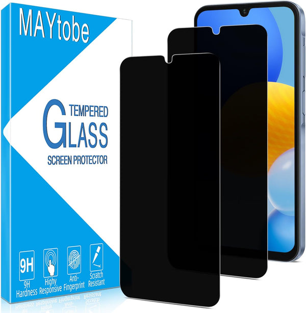 MAYtobe 2-Pack Tempered Glass Privacy Screen Protector for Samsung Galaxy A15 5G, Easy Install, No Bubbles, Anti-Scratch