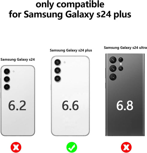 Tuokiou Samsung Galaxy S24 Plus Case, Clear Protective Card Slot Case, Slim Fit Drop Resistant Soft TPU Wallet