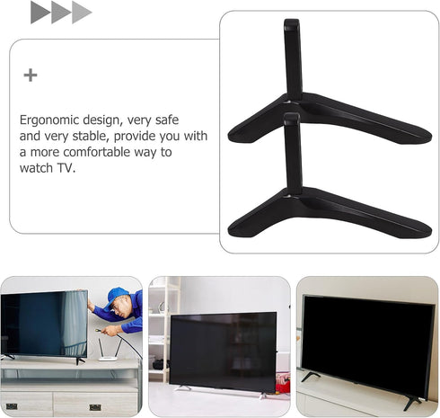 DOITOOL Universal TV Stand Tabletop Base with Screws Television Base Stand for LED LCD Tvs Compatible with Multiple