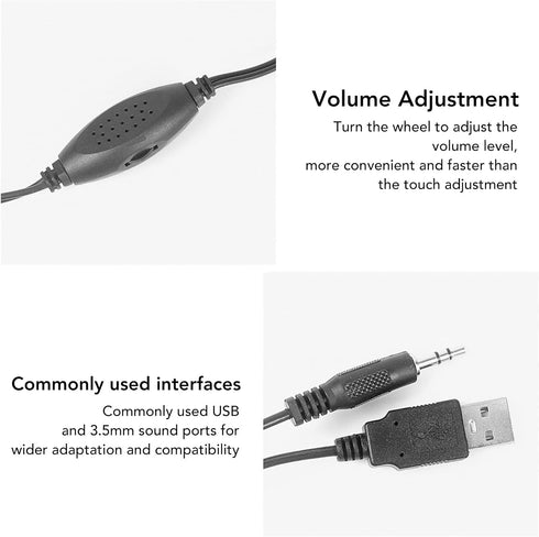 PC Speakers for Laptops, Fast Wired Deep Bass Wooden Color for Computers