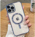 iPhone 14 Pro Clear Case - Slim Shockproof MagSafe Compatible with Built-in Camera Lens Protector - Blue 6.1"