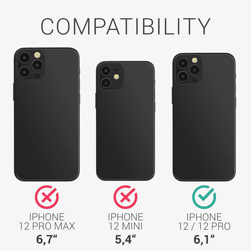 kwmobile Case Compatible with Apple iPhone 12 / iPhone 12 Pro - Slim Protective TPU Silicone Cover