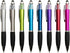 Stylus Pens for Touch Screens, Black Medium Point Ballpoint Pens with Crystals for Women and Kids (8count+3 refills)