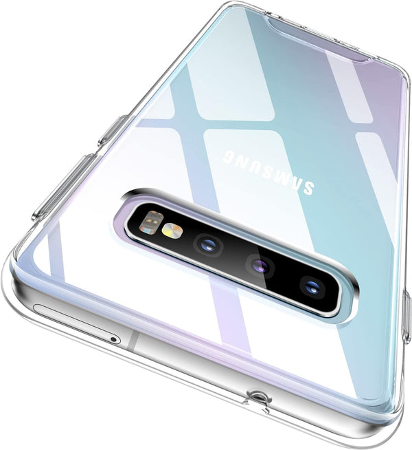 Rayboen Case for Galaxy S10 Plus, Shockproof Transparent Hard PC Back Flexible TPU Protection Phone Cover